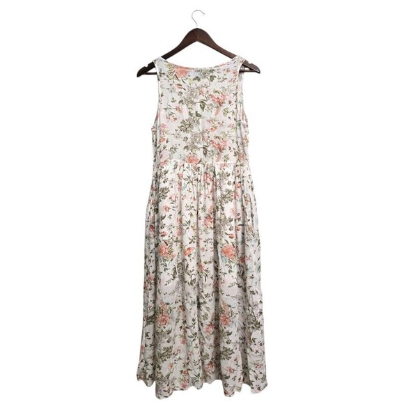 Frye Floral Easy Button Front Midi Dress Sz S - Picture 5 of 9